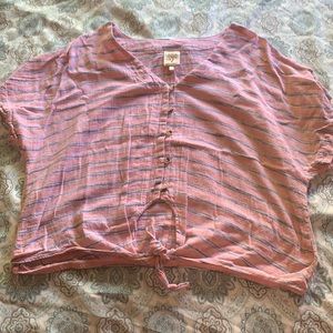 Woman light pink with grey stripes